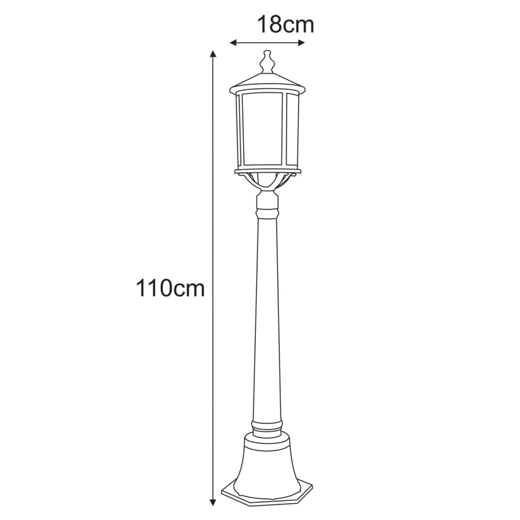 Stylowa lampa zewnętrzna do oświetlenia ogrodu K-8217 z serii CHICAGO