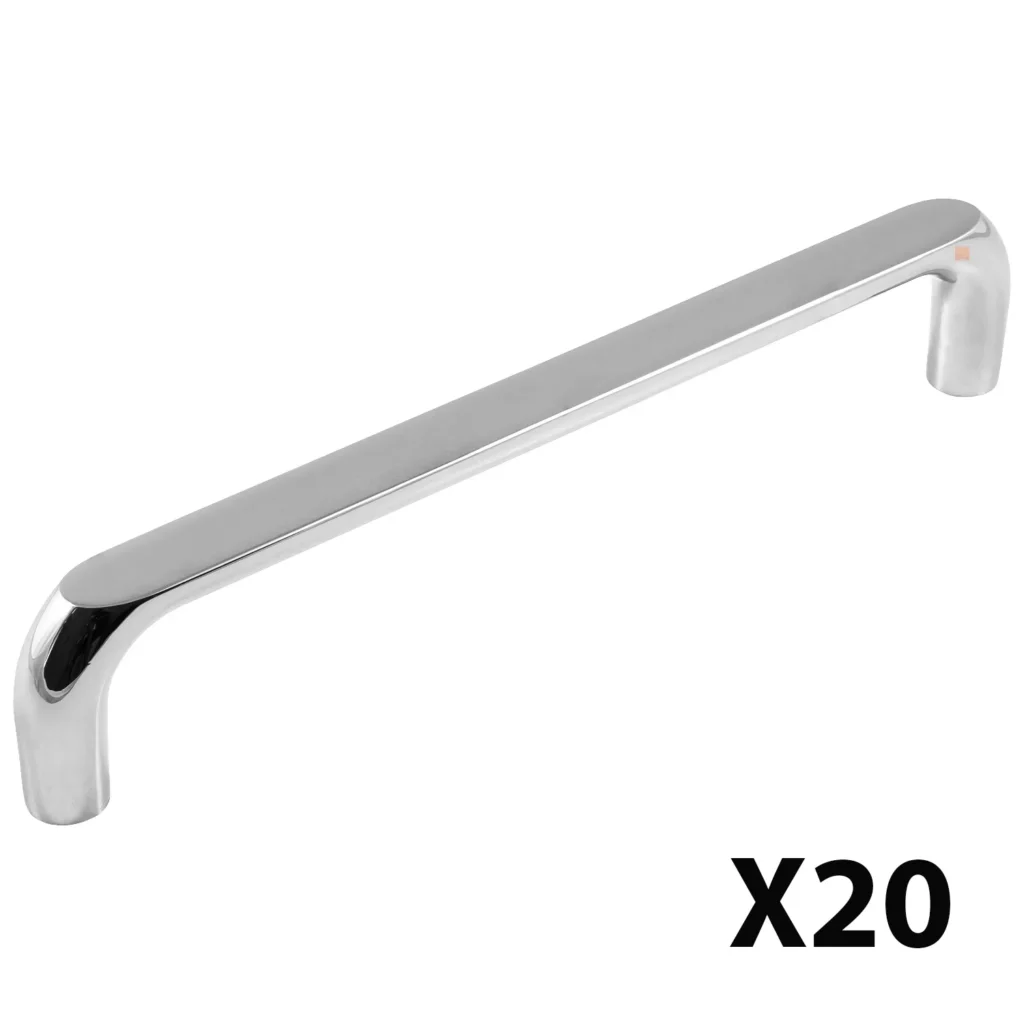 Uchwyt meblowy do szafek Zagreb rozstaw 160mm chrom EMUCA 20 Sztuk