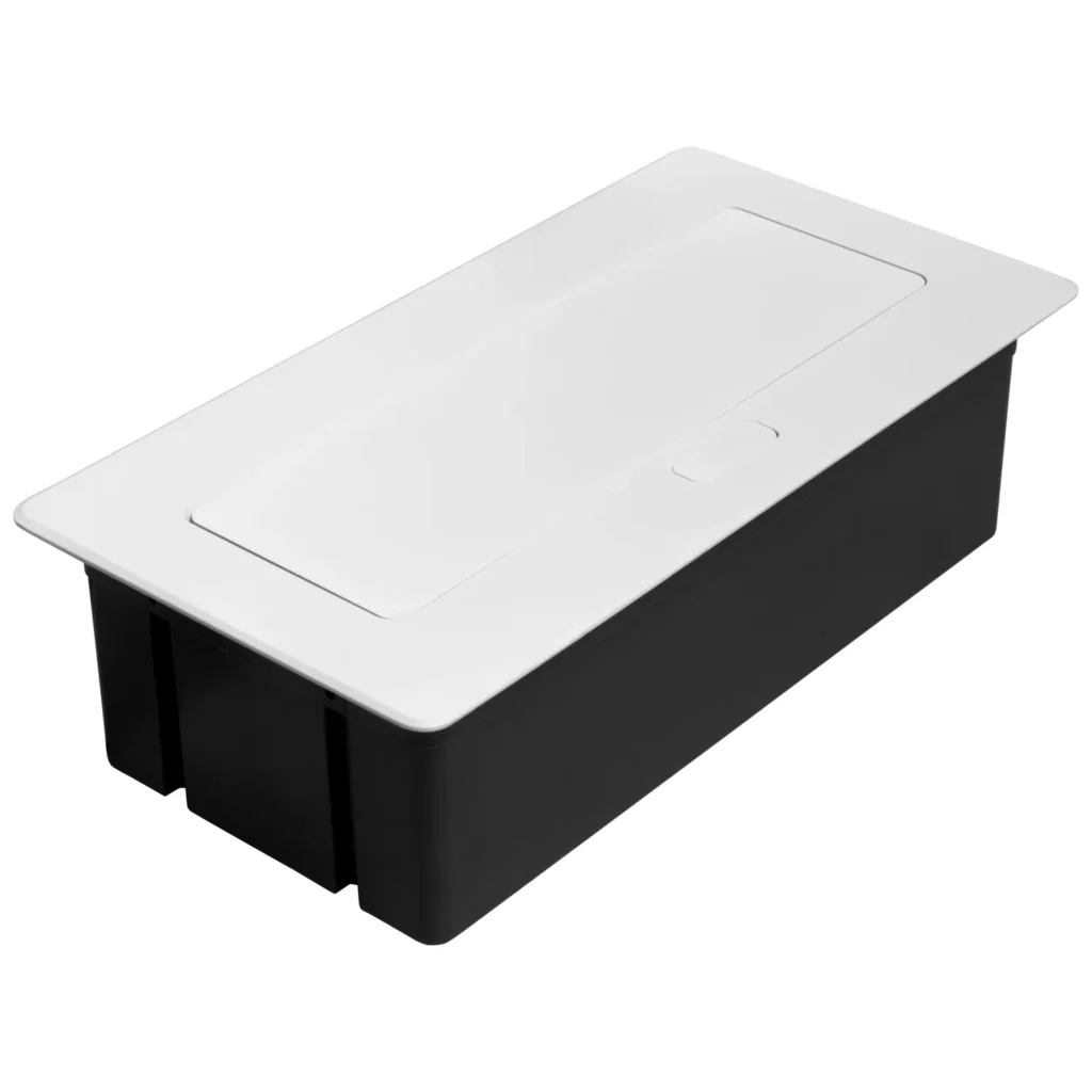 Gniazdo meblowe MULTISOFT wpuszczane białe