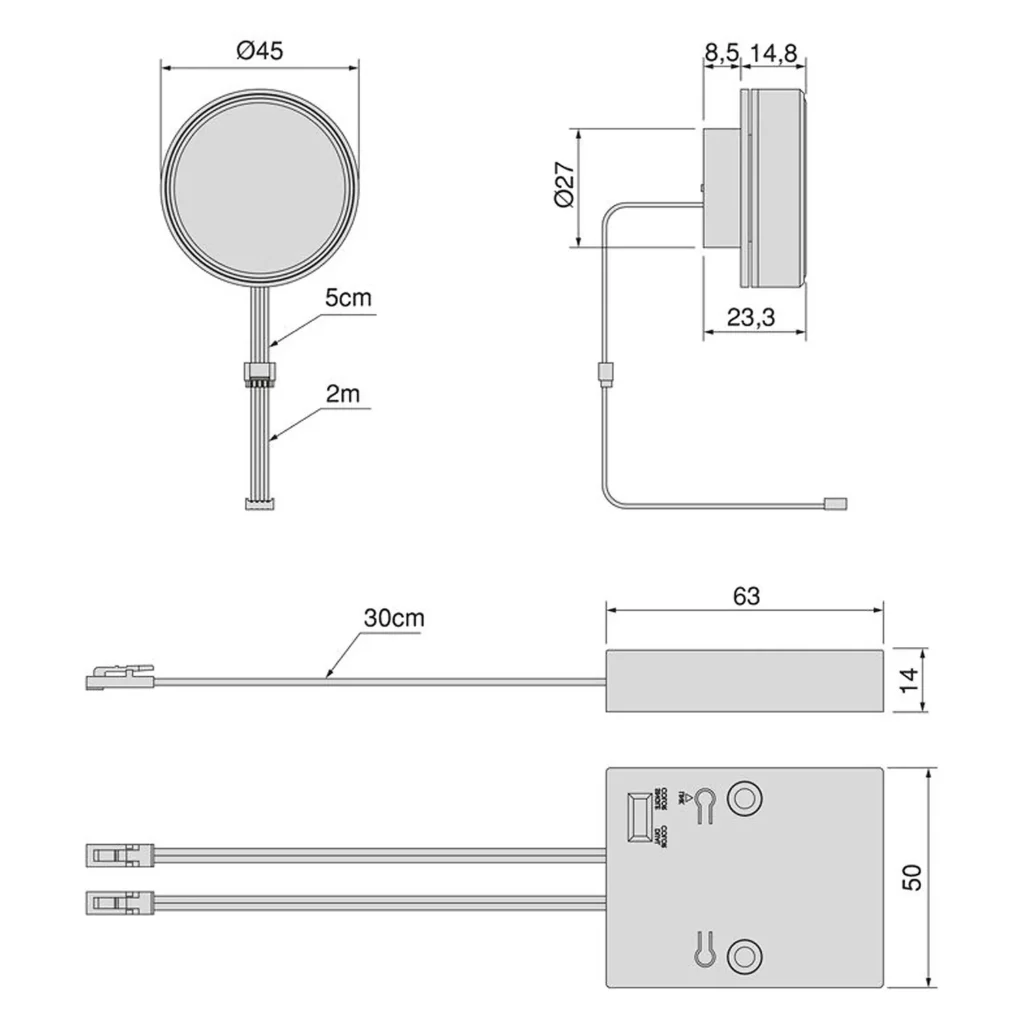 Czujnik LED Smart Revosens z wyświetlaczem WIFI/RF/CCT/DIMMER 12V - 24V DC