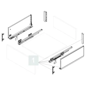Szuflada ULTRA BOX H-199mm Bardzo Wysoka REJS