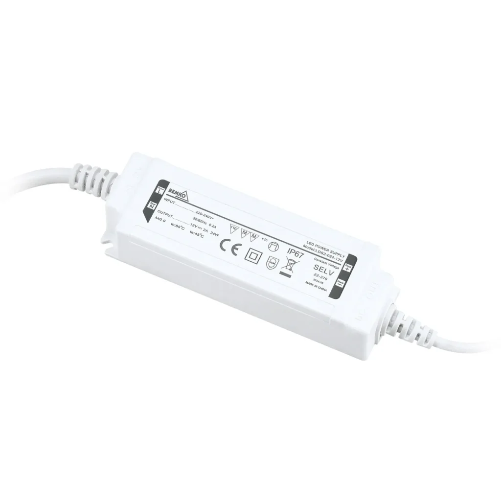 Zasilacz elektroniczny LED hermetyczny IP67 12V 24W Bemko