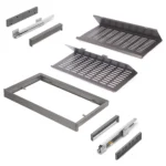 Zestaw wysuwanych szuflad na buty do garderoby Quartz 662 - 688 mm (M70) Emuca