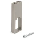 Środkowy uchwyt drążka do szafy LUXE Kamienno-szary Emuca