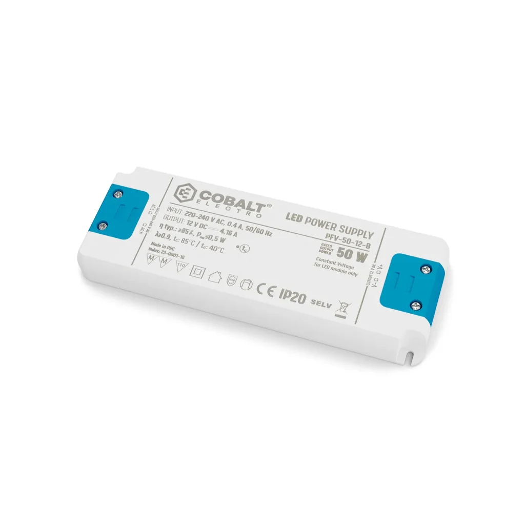 Zasilacz montażowy CobaltElectro do taśm LED 12V 50W IP20 PFV-50-12-B