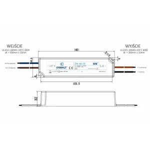 Zasilacz montażowy hermetyczny Cobalt Electro do taśm LED 12V