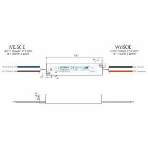 Zasilacz montażowy hermetyczny Cobalt Electro do taśm LED 12V 10W IP67 ZPV-10-24
