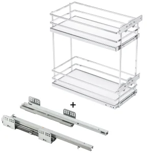 Kosz Cargo MovixPro 2P boczny Biały Chrom GTV