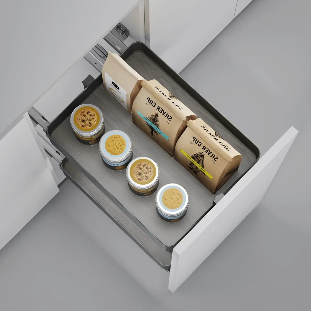 Kosz Cargo 2P Boczne HARMONY Antracyt do szafki 30 Emuca