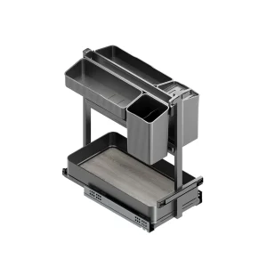 Kosz Cargo Dolne z koszykami HARMONY Antracyt do szafki 30 Emuca