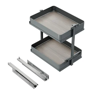 Kosz Cargo 2P Boczne HARMONY Antracyt do szafki 40 Emuca