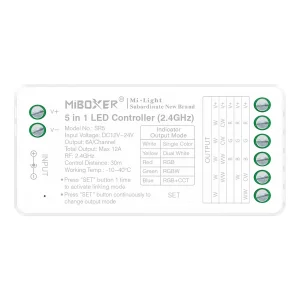 Kontroler LED FUT037S+ Sterownik 3w1 taśma LED 12-24V 12A RGB / RGBW / RGBCCT
