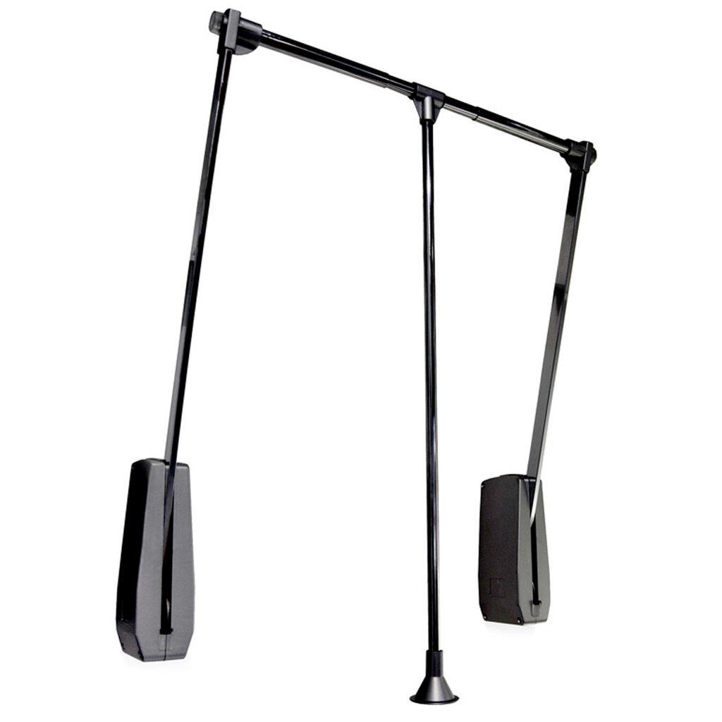 Pantograf wieszak opuszczany do ściany HANG 600-830mm Czarny EMUCA