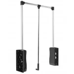 Pantograf pneumatyczny do garderoby 875-1200mm GTV Czarny/Chrom