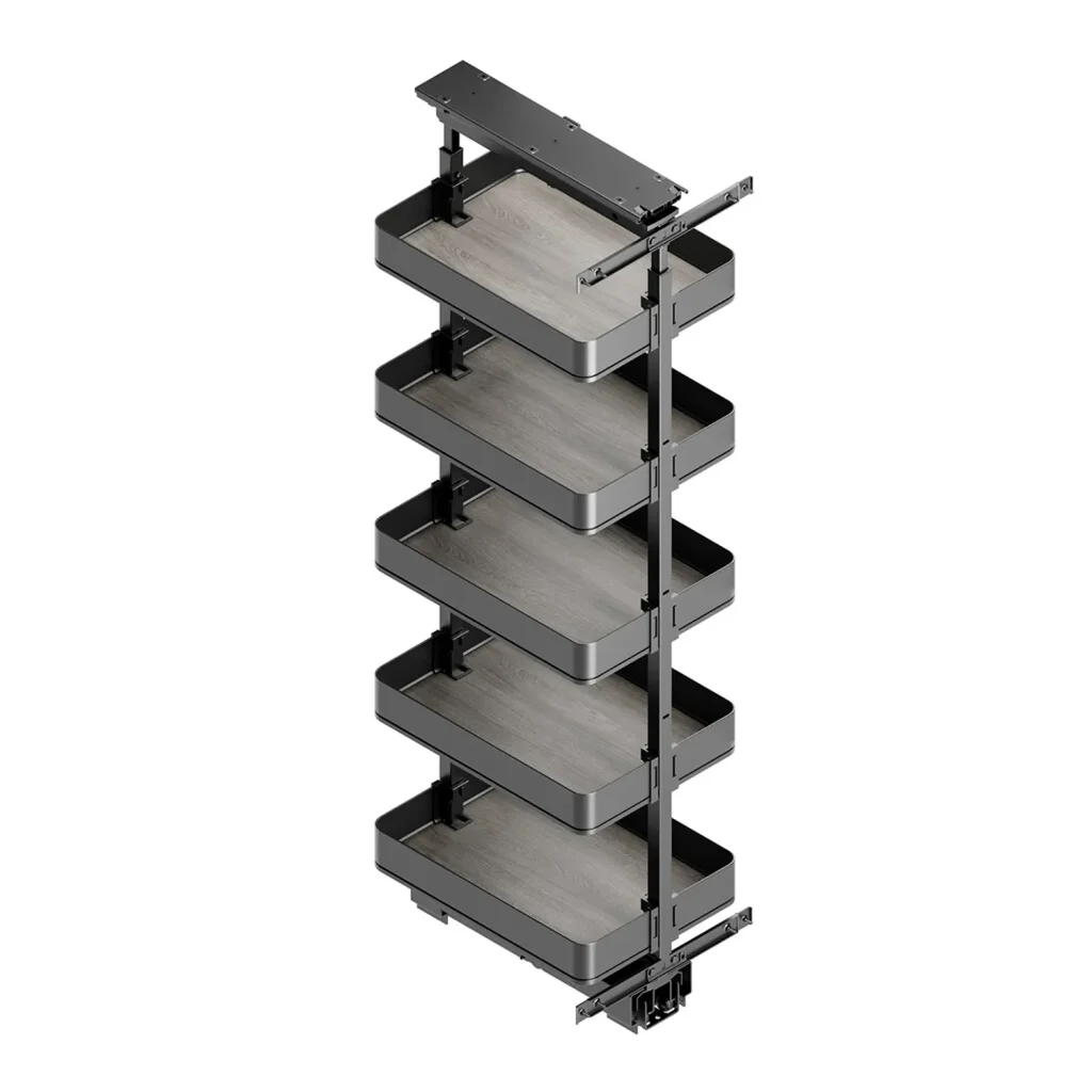 Wysuwany Obrotowy kosz cargo szafka 40CM 5 HARMONY DOMYK 143-173 Antracyt
