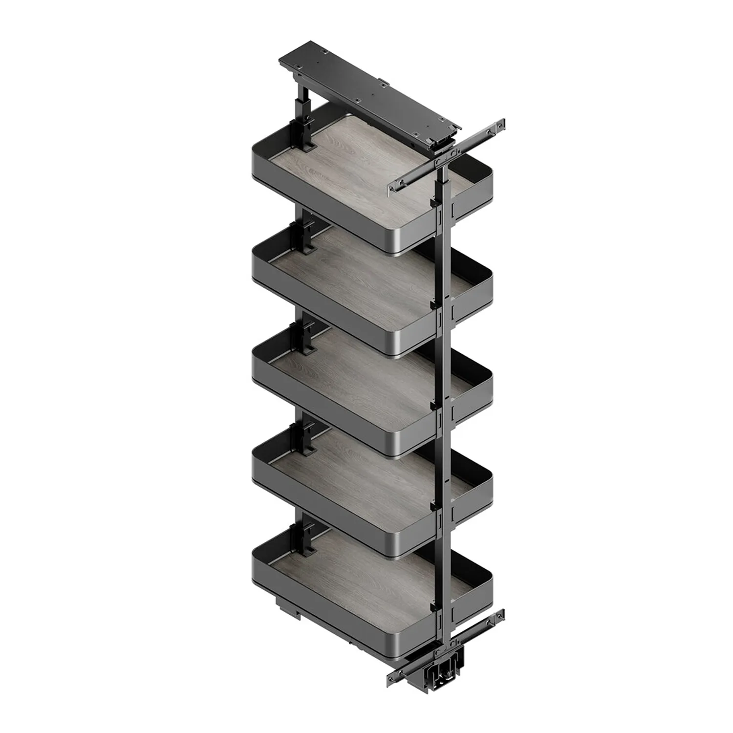 Wysuwany Obrotowy kosz cargo szafka 40CM 5 HARMONY DOMYK 143-173 Antracyt