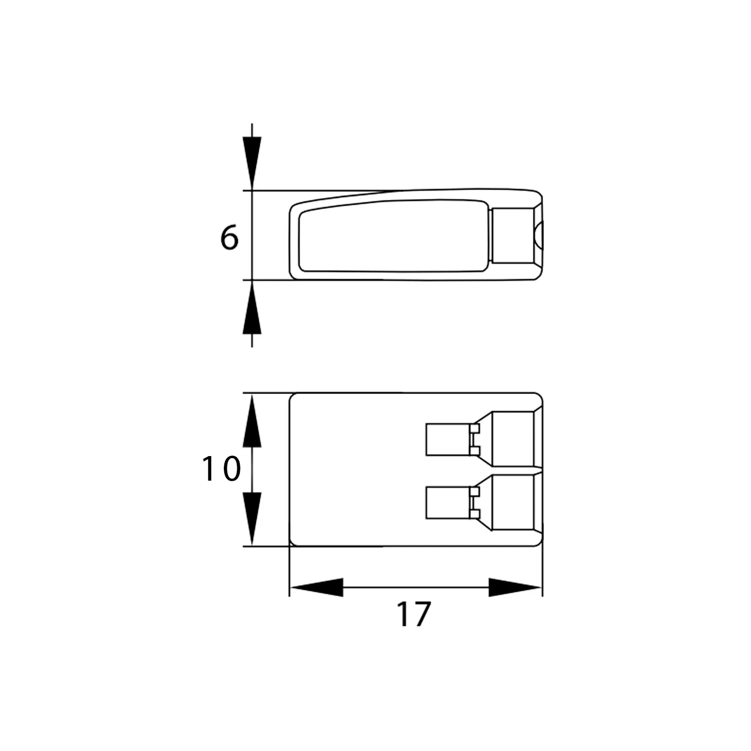 Szybkozłączki na drut 2×2.5mm PС22 100szt BEMKO
