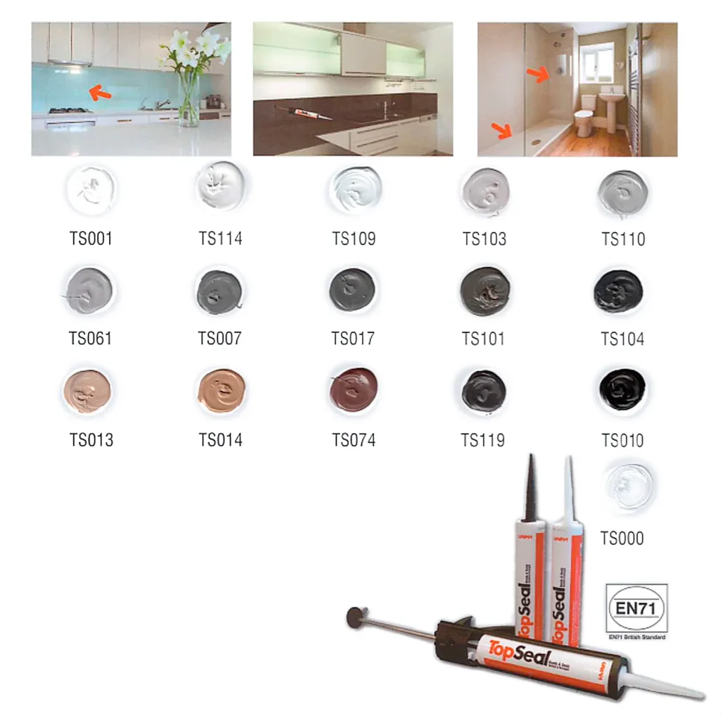 Klej - uszczelniacz TopSeal 290g z aplikatorem TS000 Bezbarwny UNIKA