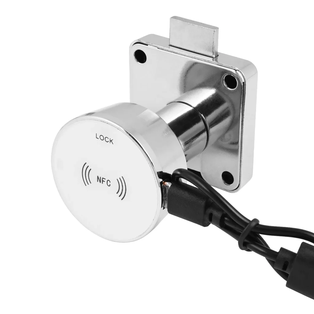Elektroniczny zamek meblowy kwadratowy na Kartę Dostępu NFC RFID