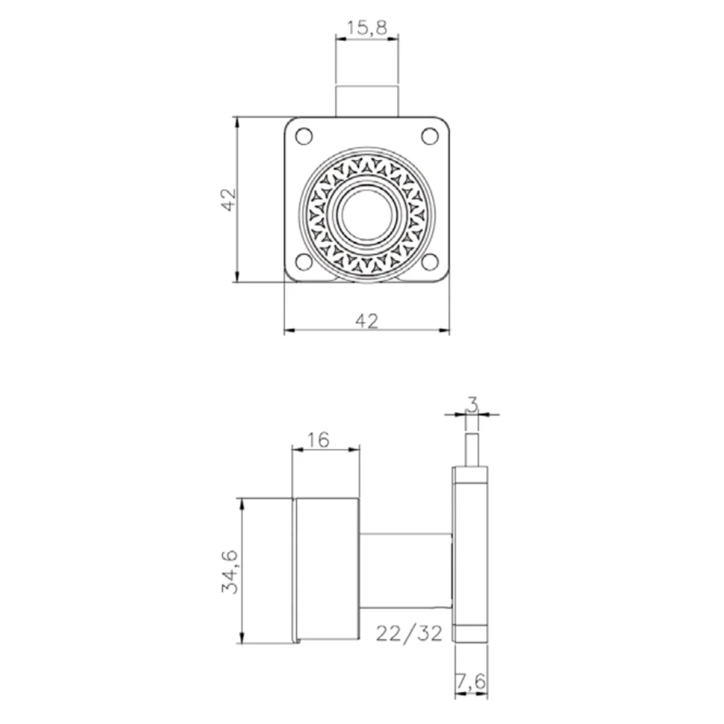 Elektroniczny zamek meblowy kwadratowy na Odcisk palca