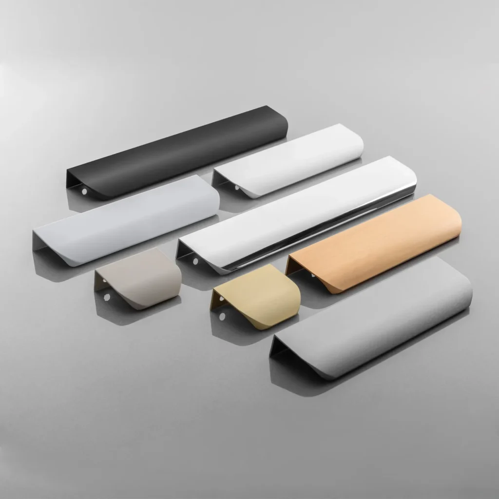 Uchwyt meblowy krawędziowy GTV HEXA, C=2x256 mm, L=596 mm - KASZMIR