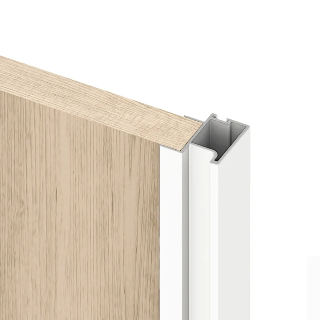 Zestaw Okuć do 2 drzwi przesuwnych Placard 74 Cichy domyk Biały Emuca