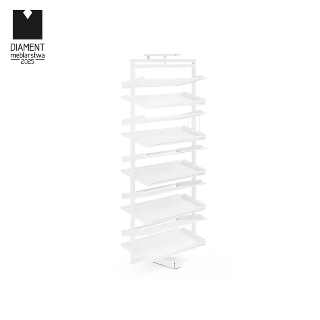 Kosz na buty obrotowy 10 półek SYMPHONY WB-671 antracyt, pełny wysuw, ATM