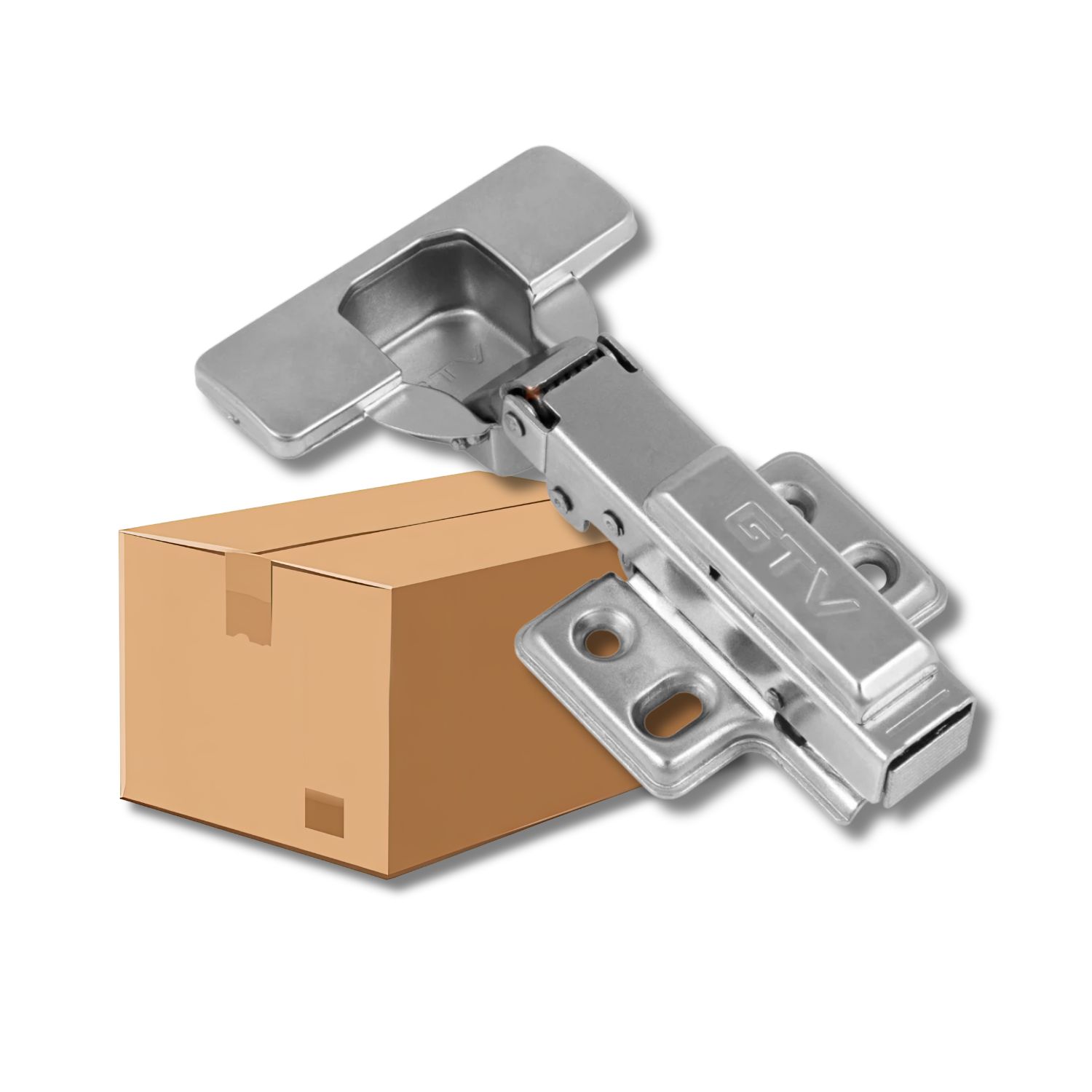 Zawias meblowy nakładany PRESTIGE z samodociągiem CLIP-ON GTV - Karton 100 sztuk