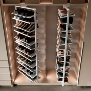 Kosz obrotowy na buty GTV regulowany Cichy Domyk Biały