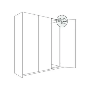 Hawa Folding III Push 25 kg/ tor dł.2100 mm/ H 1900-2700 mm / prawa czarna