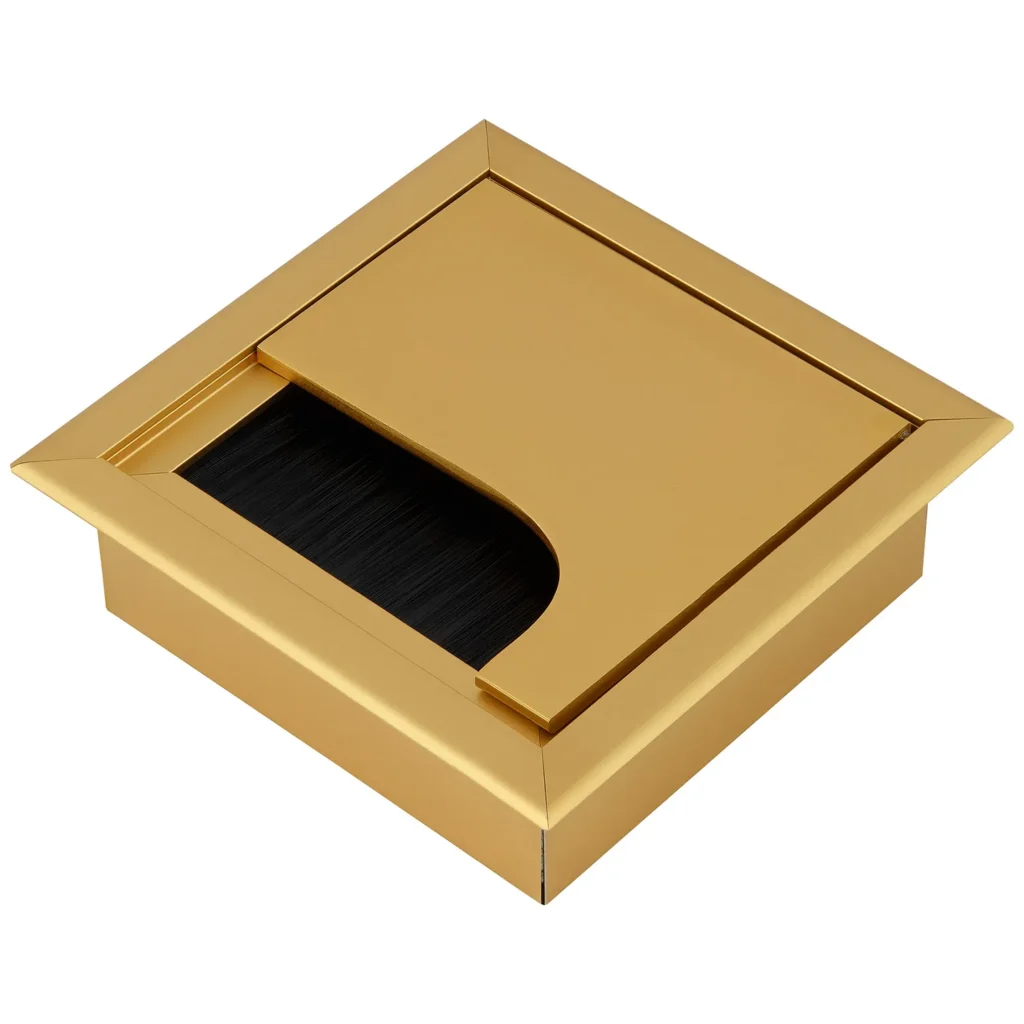Przepust kablowy aluminiowy kwadratowy 80x80mm Złoty