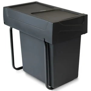 Kosz na śmieci Segregator wysuwany do szafki 300mm 30 1x20L Czarny EMUCA