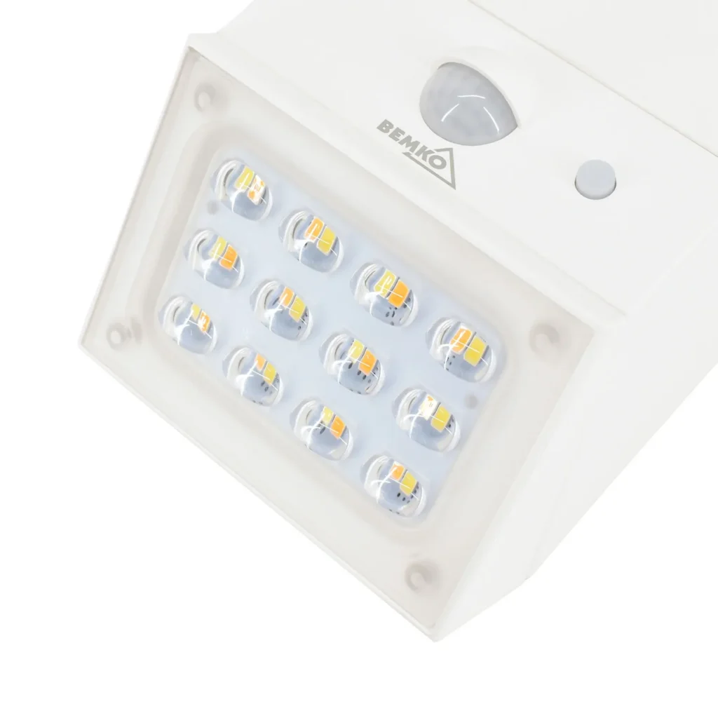 Naświetlacz solarny lampa LED RUBIC 2,5W 300LM CCT IP65 CZUJNIK PIR Biały