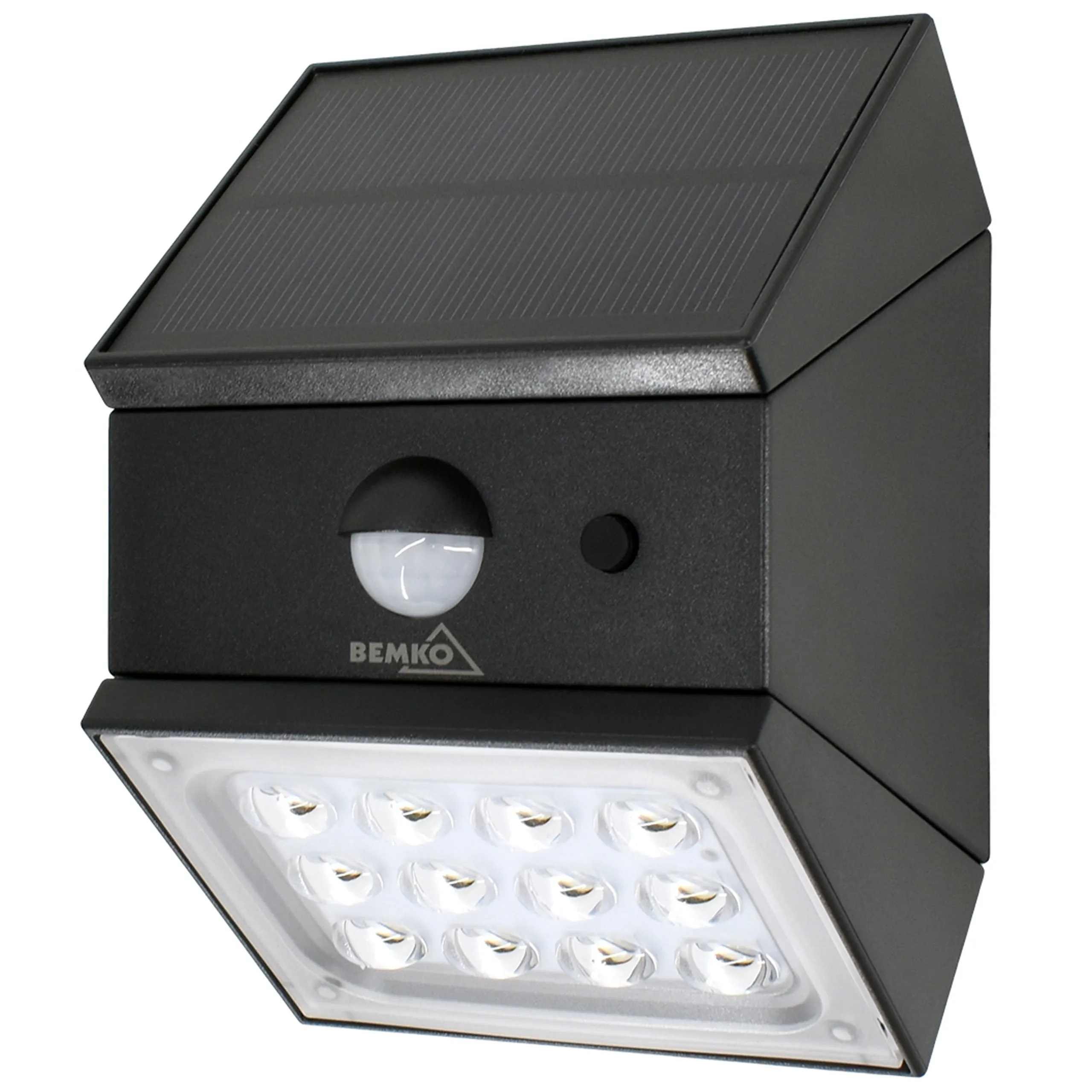 Naświetlacz solarny lampa LED RUBIC 2,5W 300LM CCT IP65 CZUJNIK PIR Czarny
