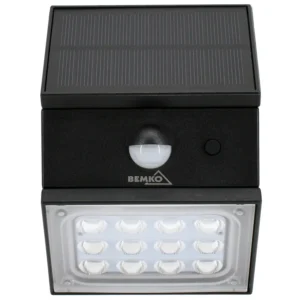 Naświetlacz solarny lampa LED RUBIC 2,5W 300LM CCT IP65 CZUJNIK PIR Czarny