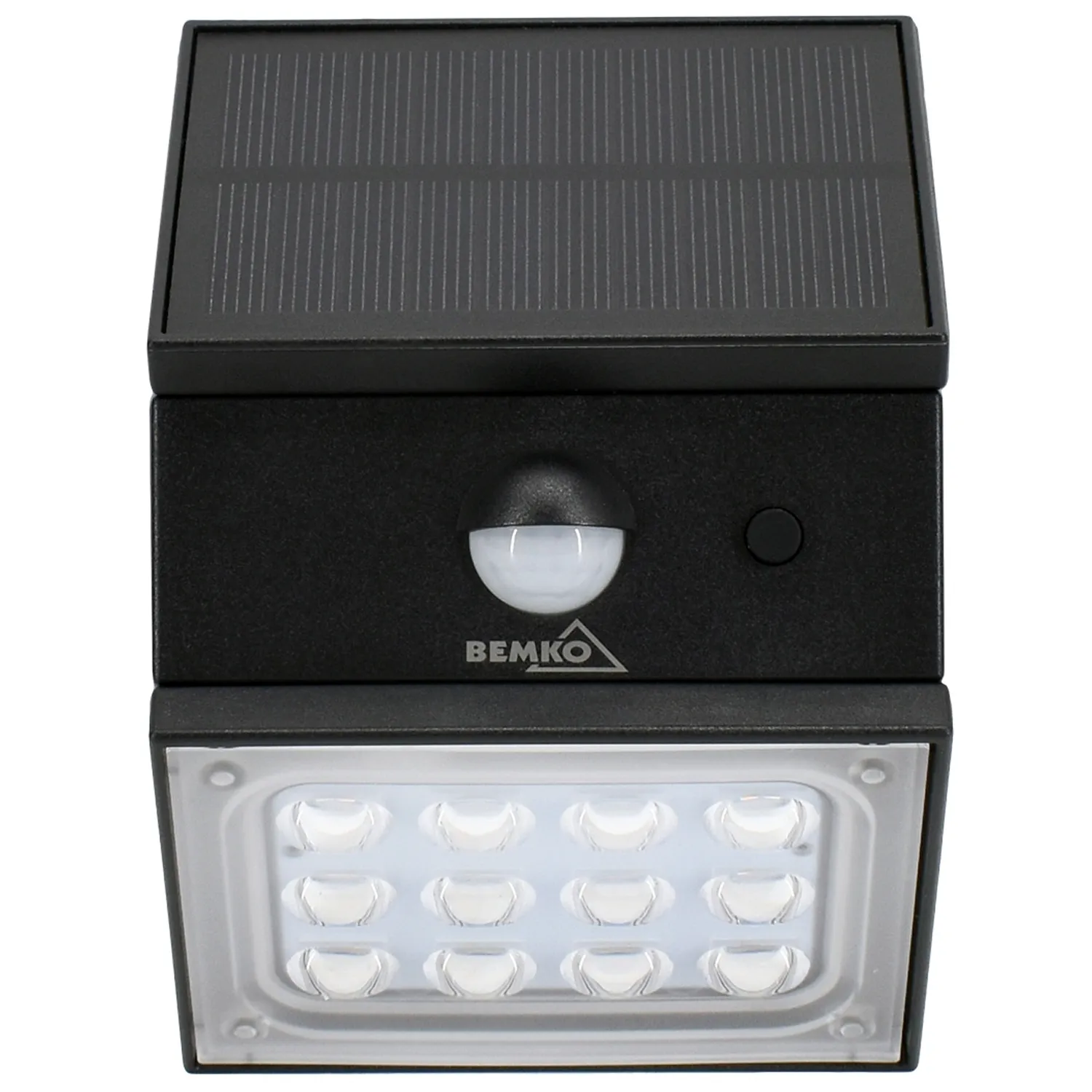 Naświetlacz solarny lampa LED RUBIC 2,5W 300LM CCT IP65 CZUJNIK PIR Czarny