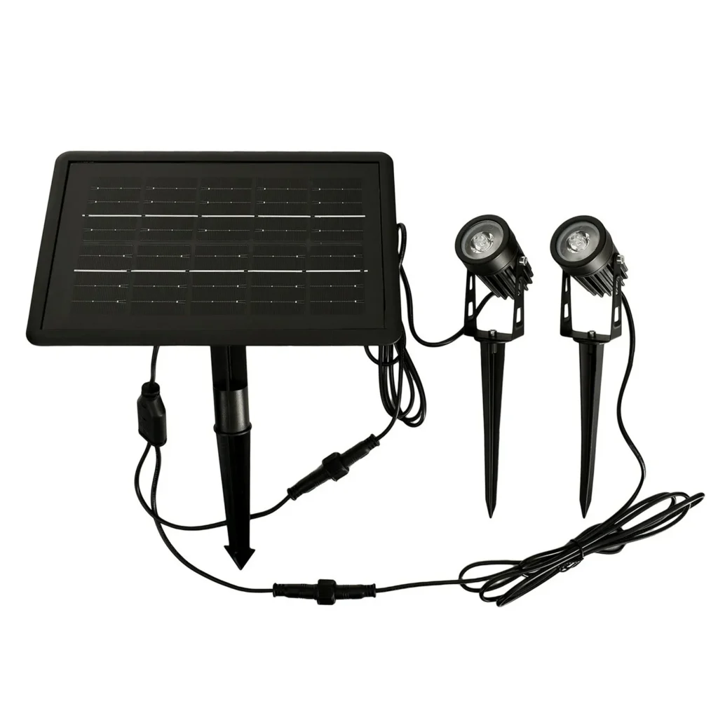Solarne oprawy SPOT SOLSPOT LED 2W – 2 szt. 3000K IP65 czarne