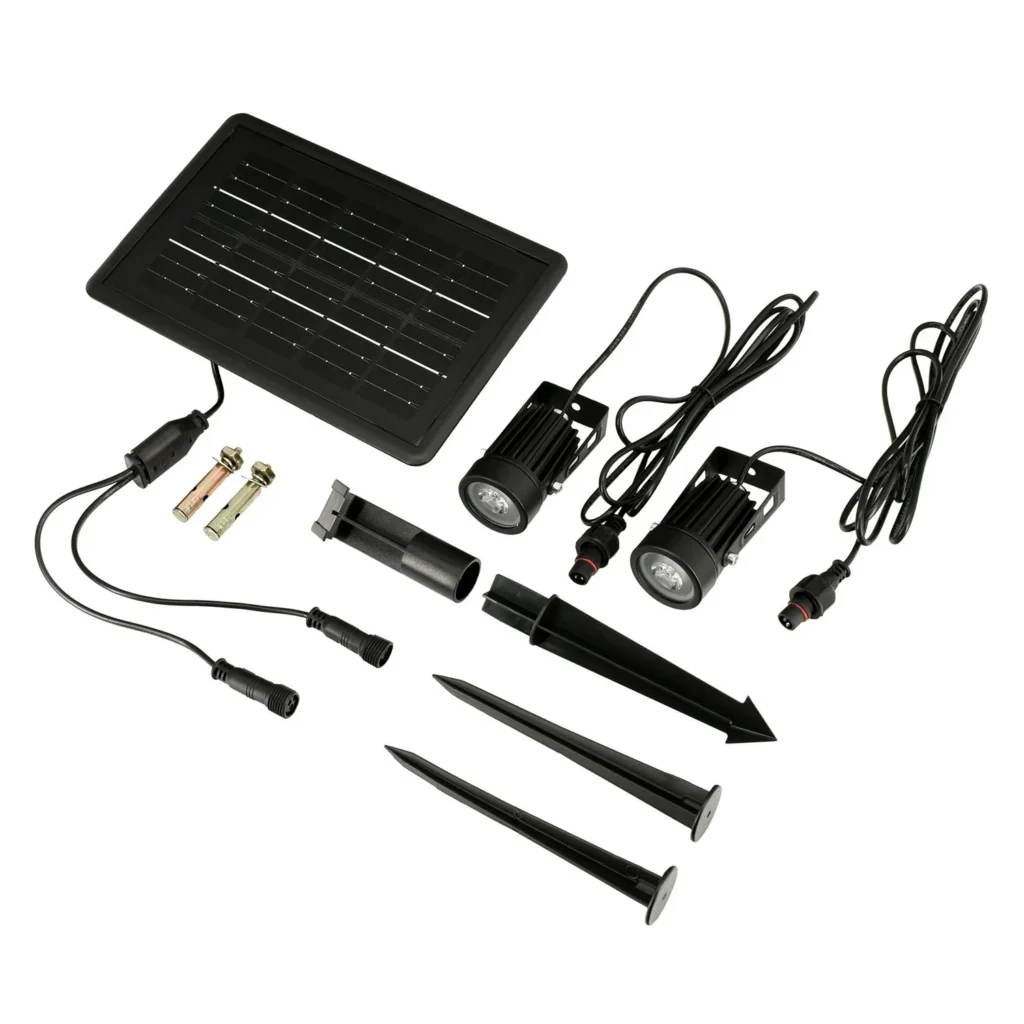 Solarne oprawy SPOT SOLSPOT LED 2W – 2 szt. 3000K IP65 czarne