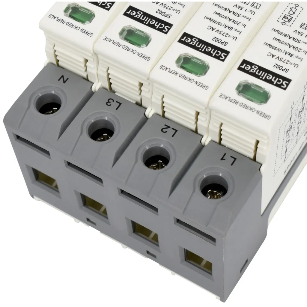 Ogranicznik przepięć 4P 8kA(10/350) KLASA T1+T2 (B+C) IP20 SCHELINGER