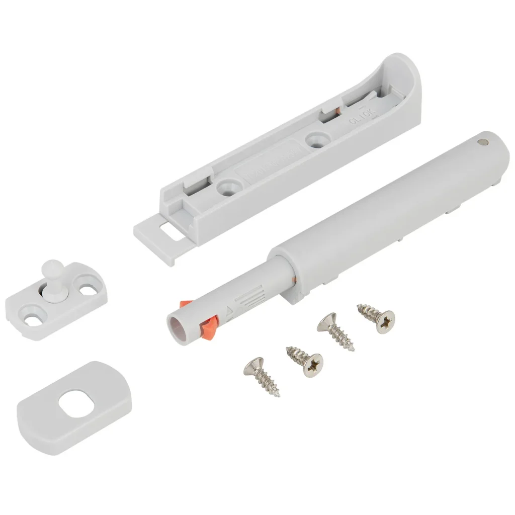 Odbojnik meblowy amortyzator od-08a push to open z zatrzaskiem mocny szary