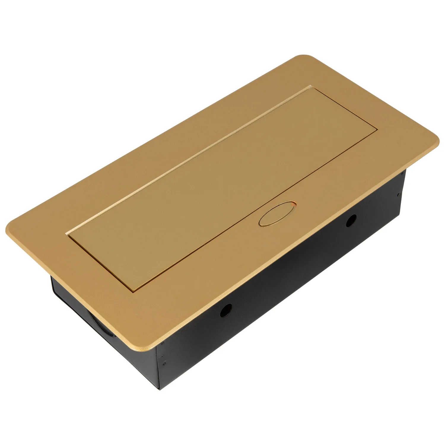 Gniazdo wpuszczane w blat przedłużacz biurkowy z USB (A+C) ZŁOTY Uziemienie