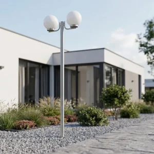 Lampa ogrodowa stojąca K-LP270-2200 ANA E27 IP44 – 220 cm, 2-punktowa