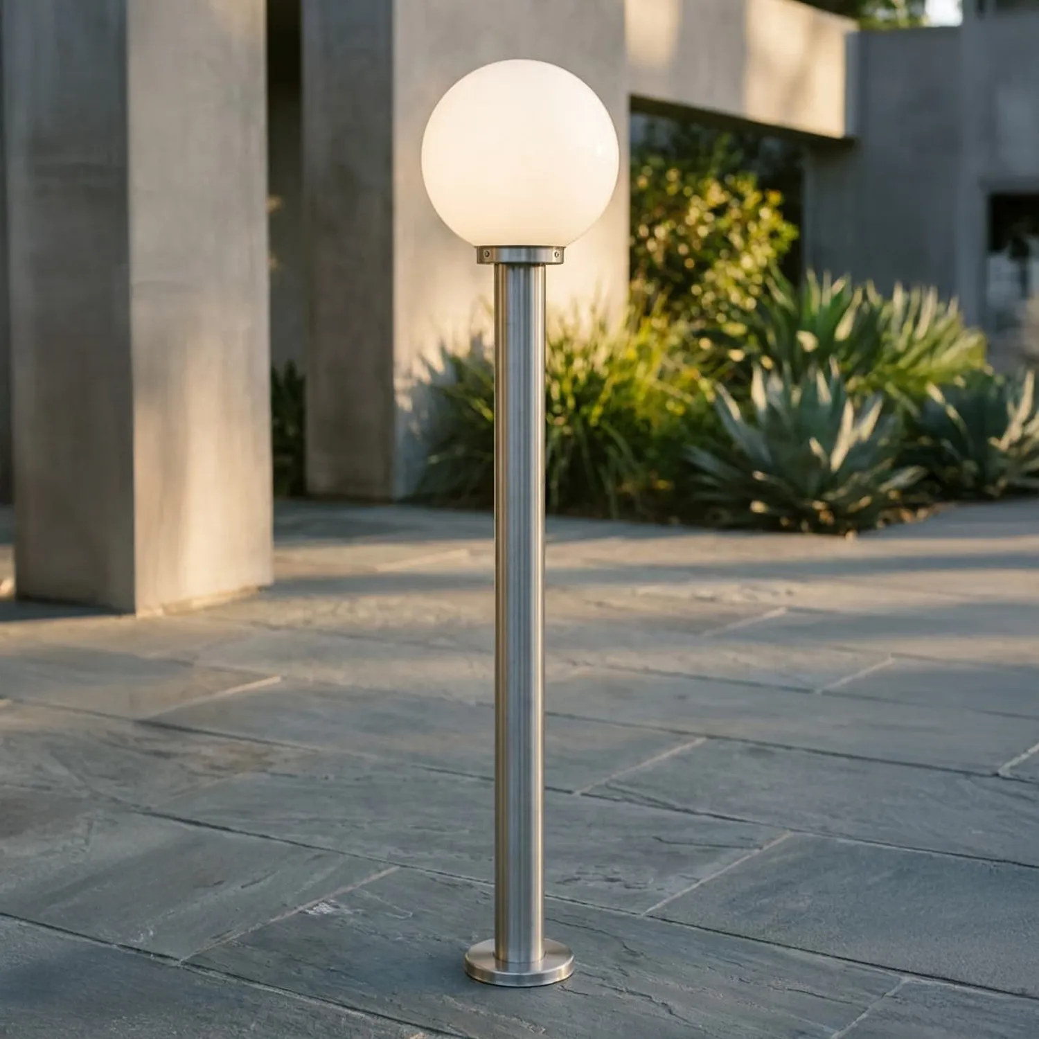 Lampa ogrodowa stojąca K-LP270-1000 ANA E27 IP44 – 100 cm, chrom
